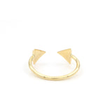 14k Double Triangle Arrow Open Ring - Starflower Design