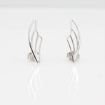 14k Fairy Wing Ear Climbers Earrings with Posts - Starflower Design