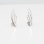 14k Fairy Wing Ear Climbers Earrings with Posts - Starflower Design
