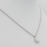 14k Gold Crescent Moon Pendant - Starflower Design