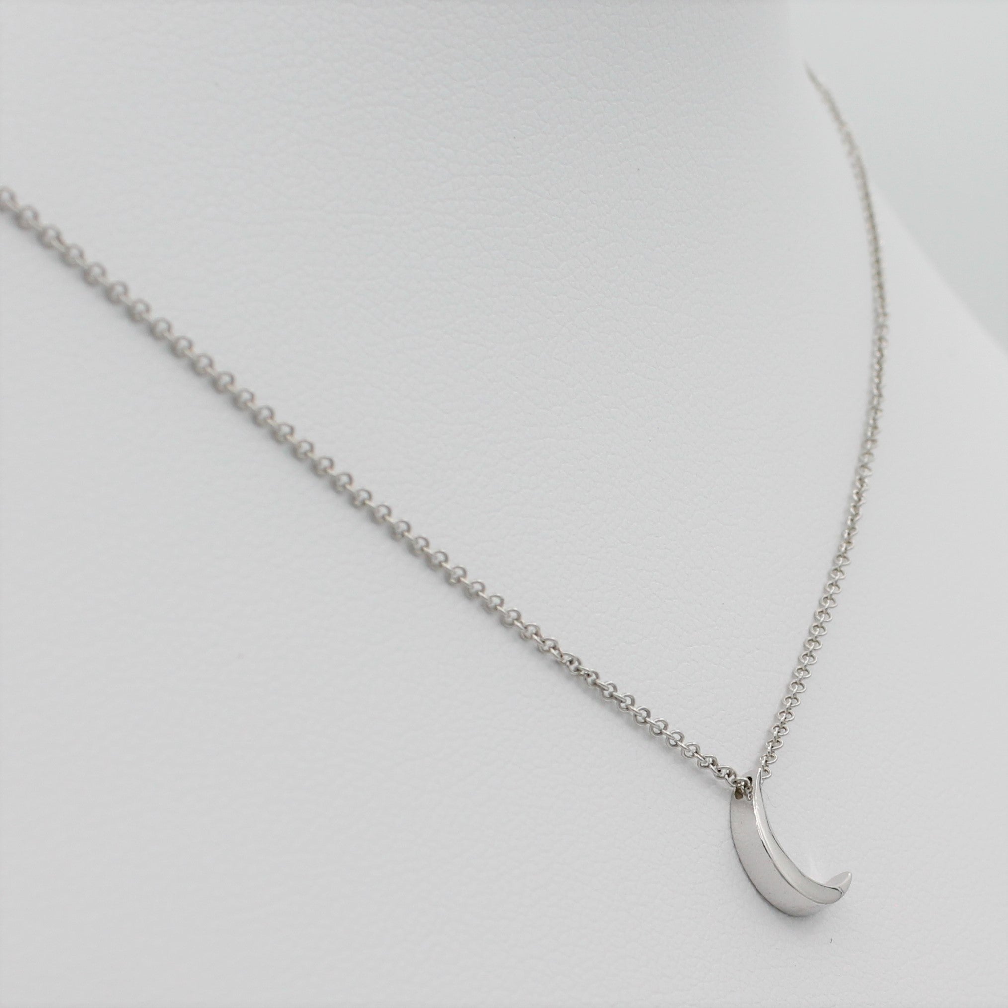 14k Gold Crescent Moon Pendant - Starflower Design