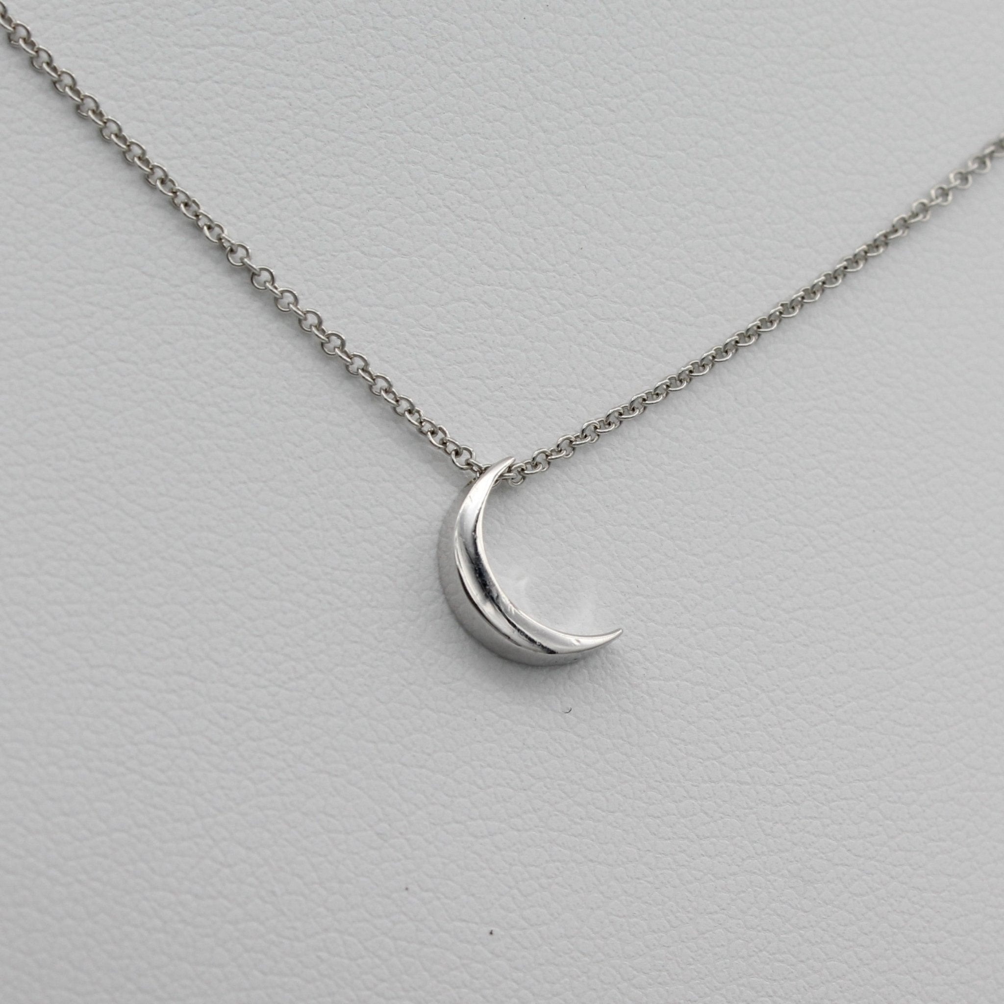 14k Gold Crescent Moon Pendant - Starflower Design