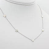 14k Gold Five Station Star Necklace - Starflower Design