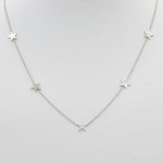 14k Gold Five Station Star Necklace - Starflower Design