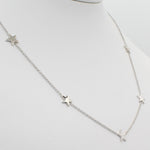 14k Gold Five Station Star Necklace - Starflower Design