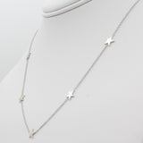 14k Gold Five Station Star Necklace - Starflower Design