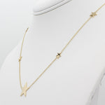14k Gold North Star Five Station Necklace - Starflower Design
