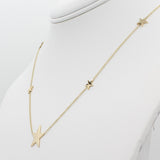 14k Gold North Star Five Station Necklace - Starflower Design