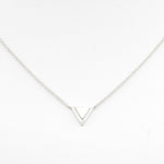 14k Gold Petite Double Triangle Single Station Necklace - Starflower Design