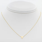 14k Gold Petite Double Triangle Single Station Necklace - Starflower Design