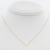 14k Gold Petite Double Triangle Single Station Necklace - Starflower Design