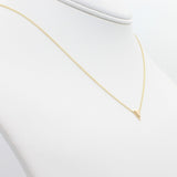 14k Gold Petite Double Triangle Single Station Necklace - Starflower Design