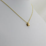 14k Gold Shining Star Pendant - Starflower Design
