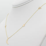 14k Gold Shoot for the Moon Station Necklace - Starflower Design