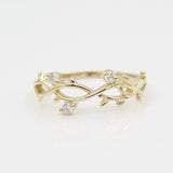 14k Perfectly Perched Diamond Branch Ring - Starflower Design