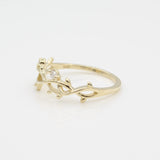 14k Perfectly Perched Diamond Branch Ring - Starflower Design