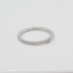 14k Single Bezel - Set Diamond Beaded Ring - Starflower Design