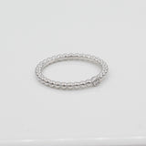 14k Single Bezel - Set Diamond Beaded Ring - Starflower Design