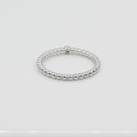 14k Single Bezel - Set Diamond Beaded Ring - Starflower Design