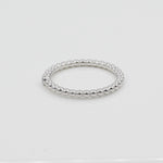 14k Single Bezel - Set Diamond Beaded Ring - Starflower Design