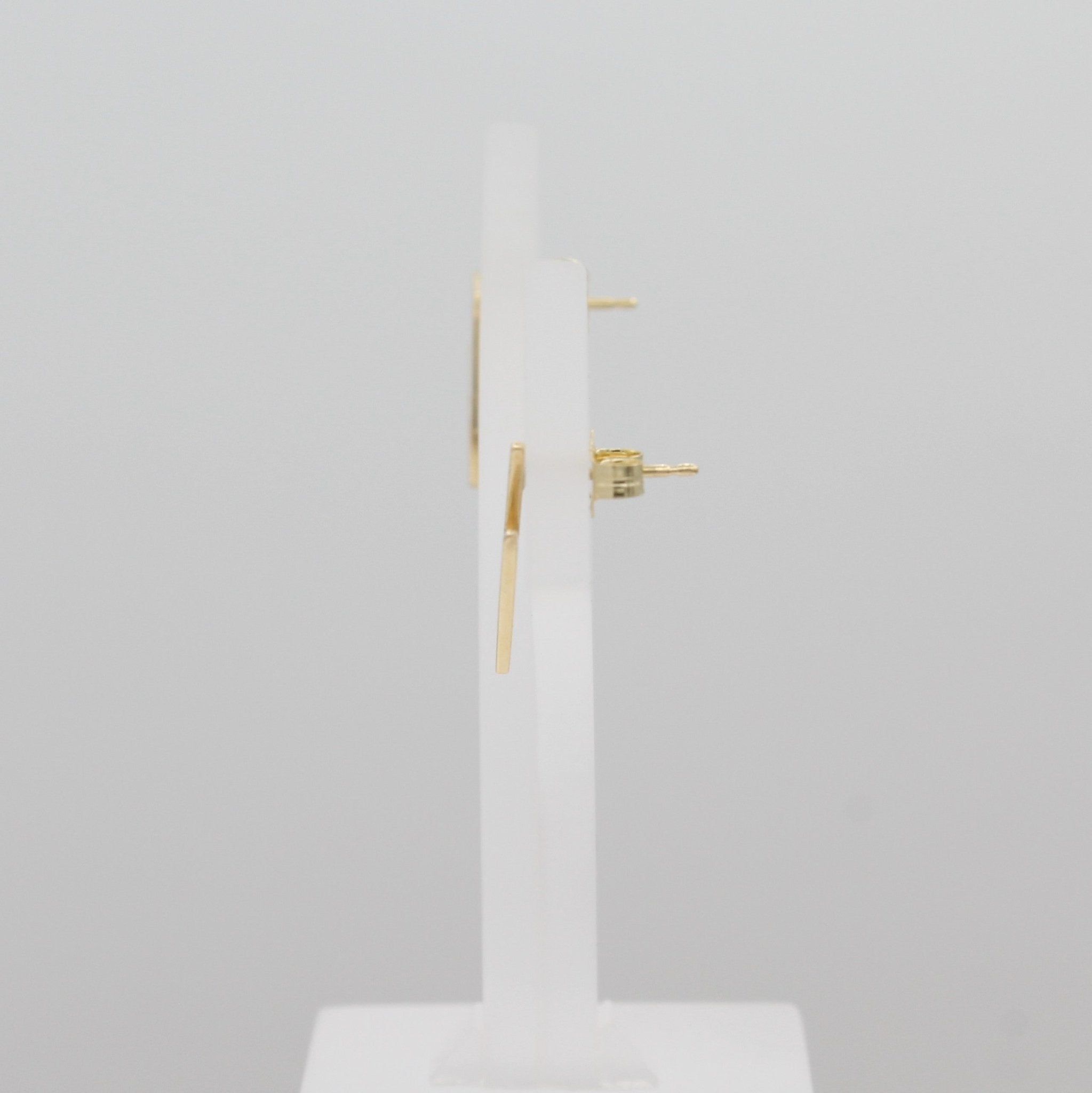 14k Striking Lightning Bolt Earrings - Starflower Design