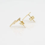 14k Striking Lightning Bolt Earrings - Starflower Design