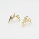 14k Striking Lightning Bolt Earrings - Starflower Design