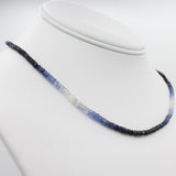 Beauty in Blue 40CT Adjustable Ombre Sapphire Choker Necklace - Starflower Design