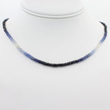 Beauty in Blue 40CT Adjustable Ombre Sapphire Choker Necklace - Starflower Design