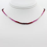 Radiant in Red 40CT Adjustable Ombre Ruby Choker Necklace - Starflower Design