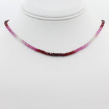 Radiant in Red 40CT Adjustable Ombre Ruby Choker Necklace - Starflower Design