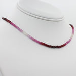 Radiant in Red 40CT Adjustable Ombre Ruby Choker Necklace - Starflower Design