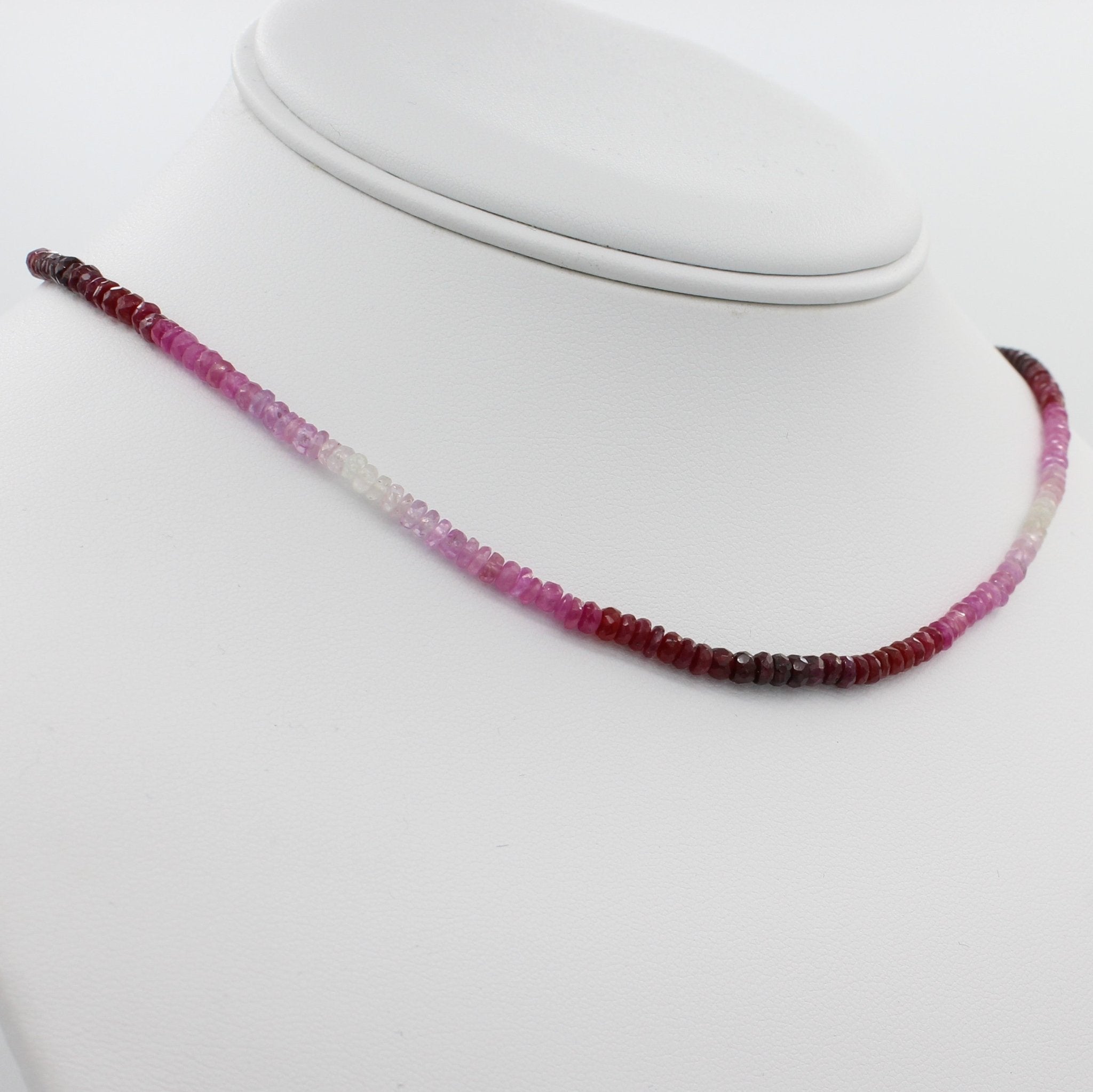Radiant in Red 40CT Adjustable Ombre Ruby Choker Necklace - Starflower Design